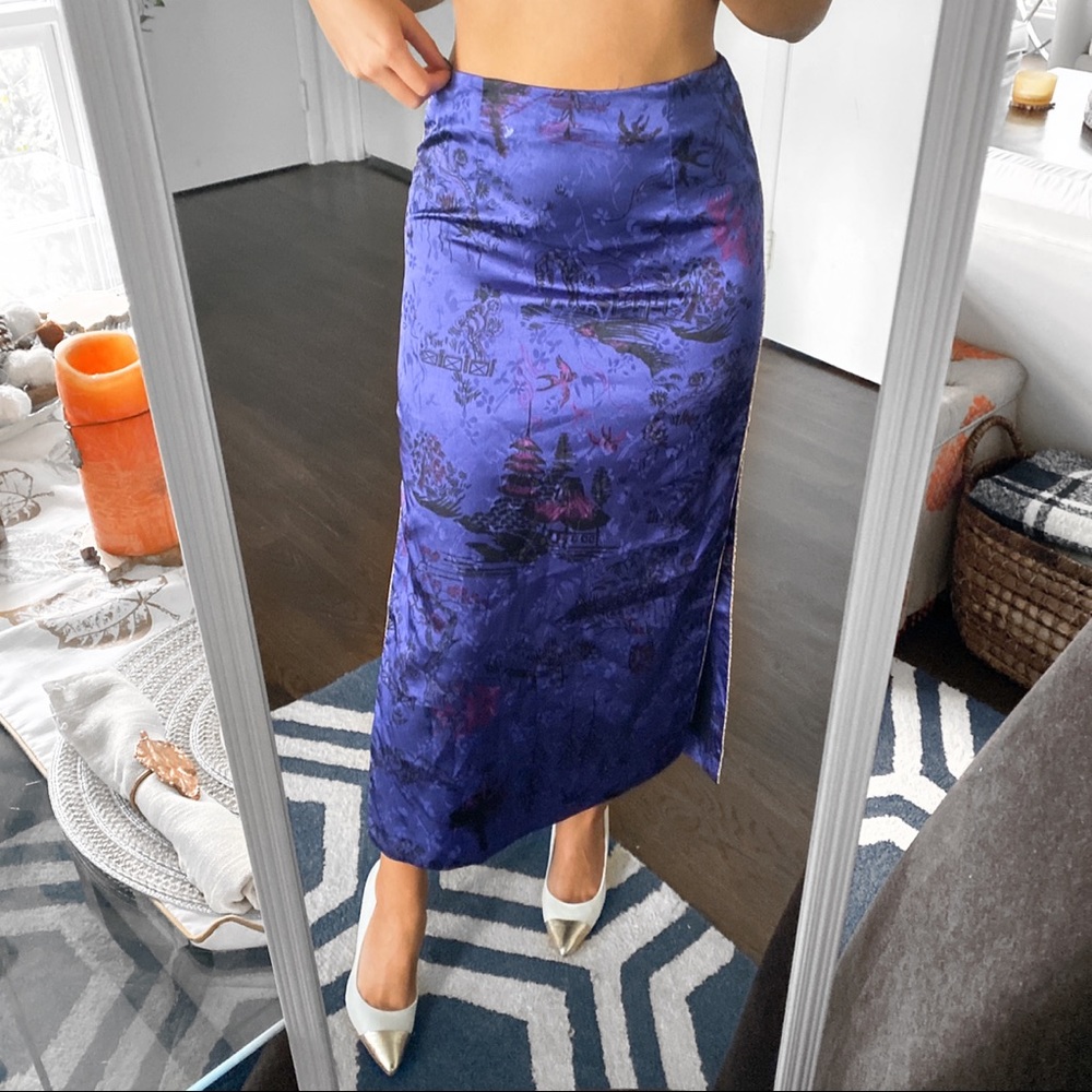 Zara Purple Maxi Skirt